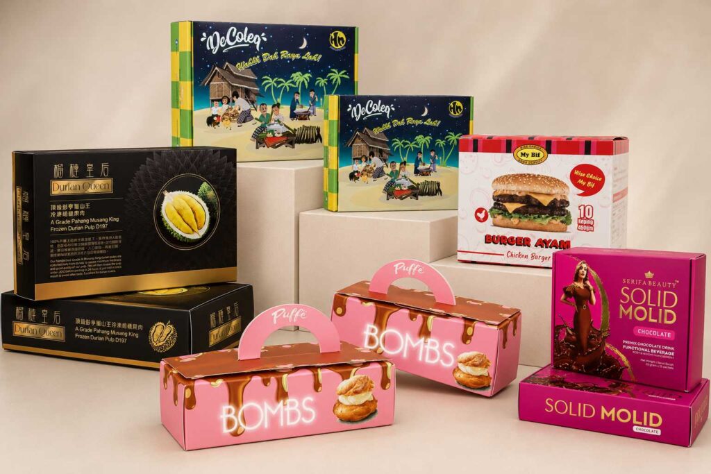 Custom packaging box printing Malaysia by DBOX